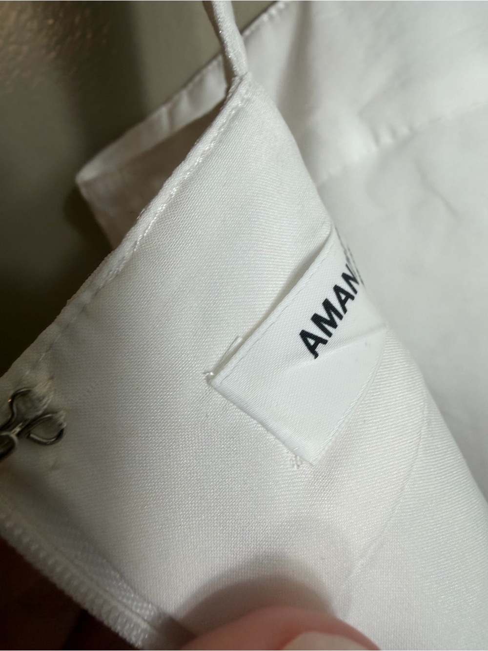 Amanda Uprichard White Textured Fit Flare Mini Dress Size P - Picture 7 of 8